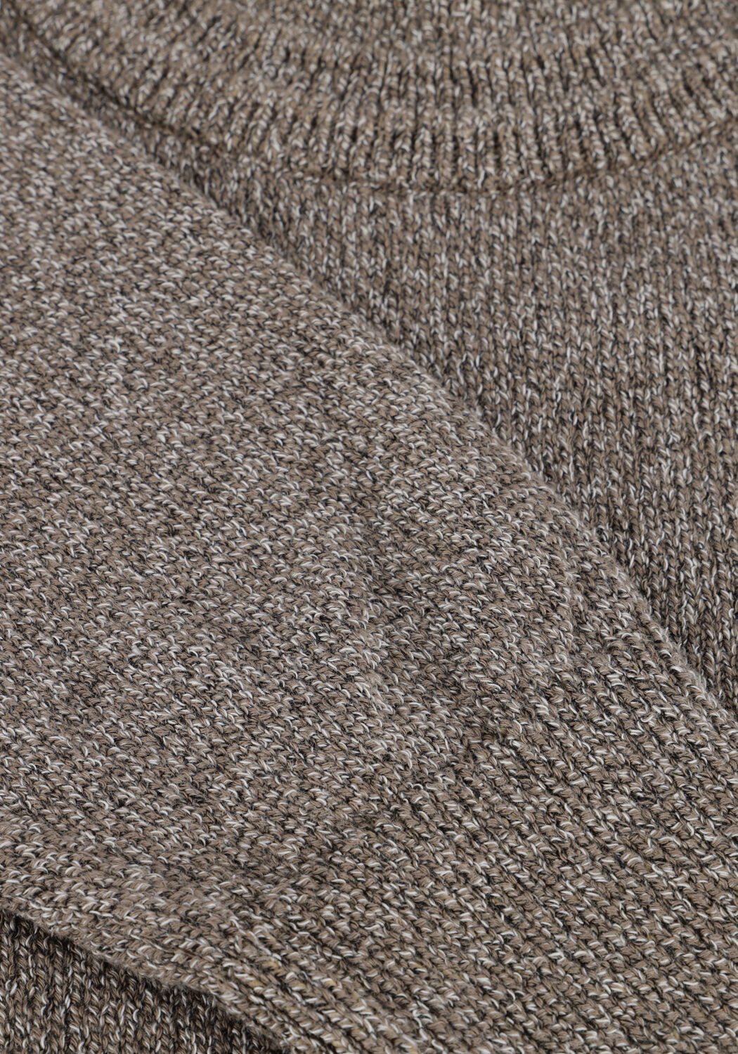 Bruine CAST IRON Trui MOCK NECK REGULAR FIT COTTON MIX - large