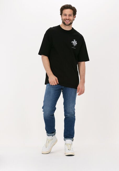 Zwarte SELECTED MEN T-shirt SLHLOOSE-PAW SS O-NECK TEE EX - large