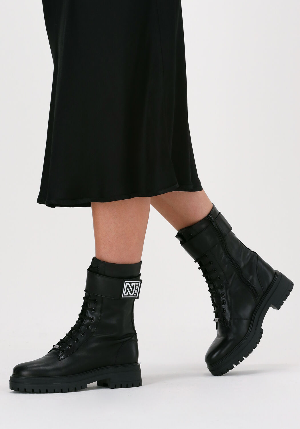 Zwarte NIKKIE Veterboots PHILEIN HIGH BOOTS Omoda
