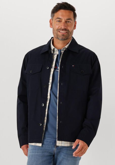 TOMMY HILFIGER Jack COTTON TWILL SHIRT JACKET Bleu foncé - large