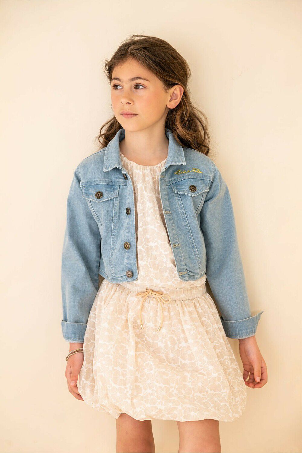 Blauwe LIKE FLO Spijkerjas LS DENIM JACKET - large