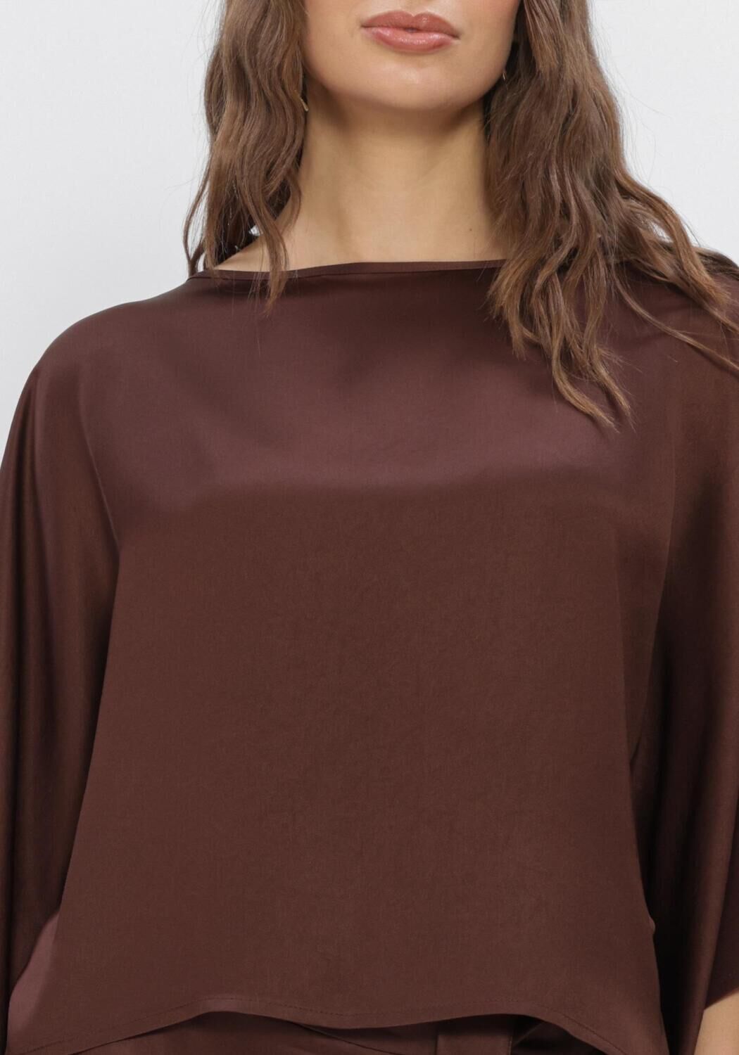 SUMMUM TOP HEAVY SILKY TOUCH Hauts & T-shirts en marron - large