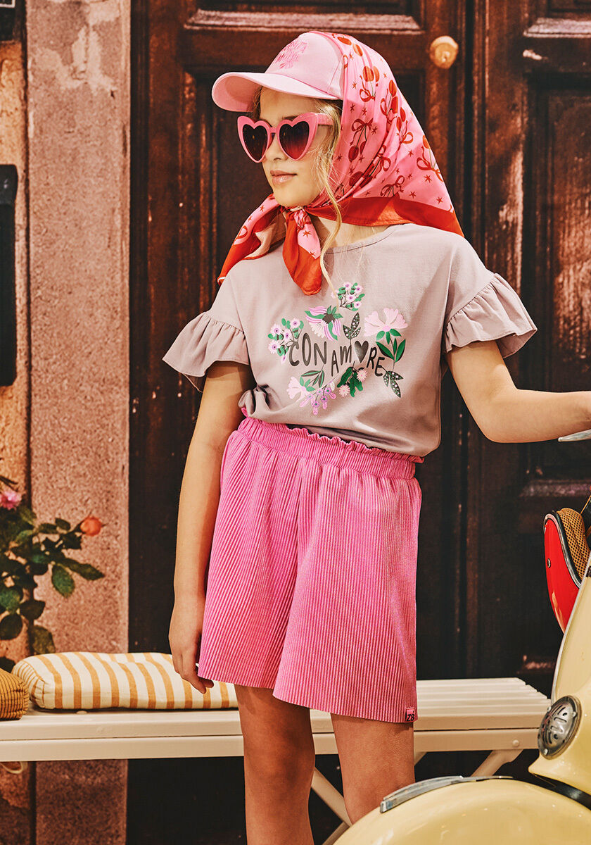 Z8 Pantalon courte DELLA en rose - large