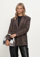 ALIX THE LABEL LADIES WOVEN ANIMAL BLAZER Blazers en noir
