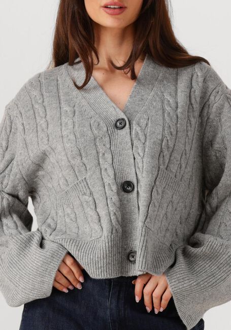 SECOND FEMALE Gilet ALPHINE KNIT CARDIGAN Gris clair - large