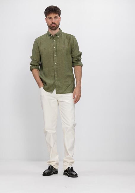 Groene TOMMY HILFIGER Casual overhemd PIGMENT DYED LI SOLID RF SHIRT - large
