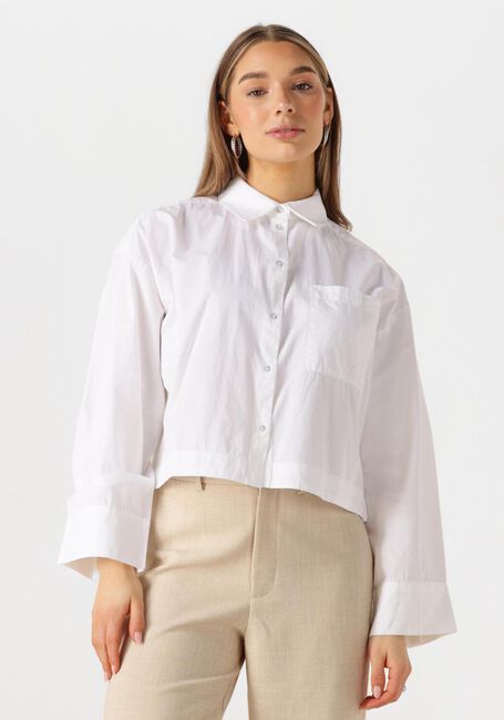 SELECTED FEMME SLFASTHA LS CROPPED BOXY SHIRT Blouses en blanc - large