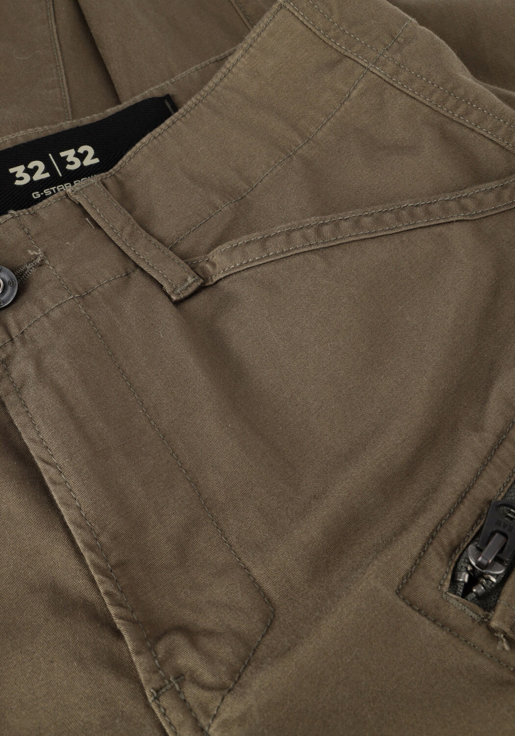 Donkergroene G-STAR RAW Cargobroeken ROVIC ZIP 3D REGULAR TAPERED - large