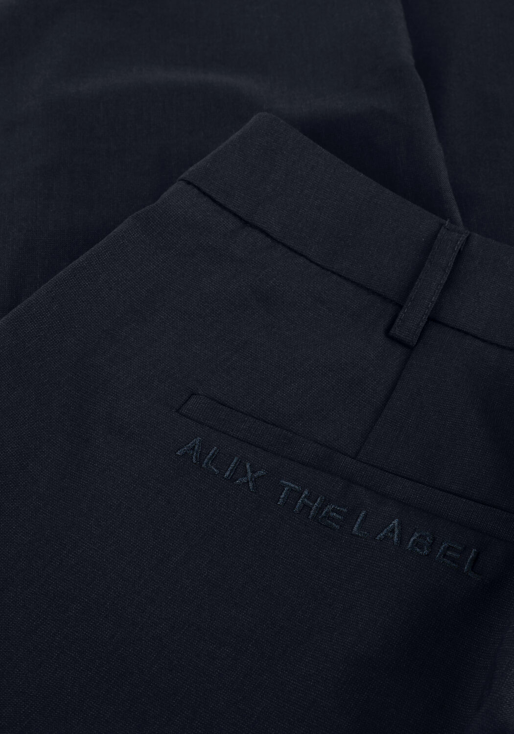 Donkerblauwe ALIX THE LABEL Wijde broek LADIES WOVEN CLEAN PANTS - large