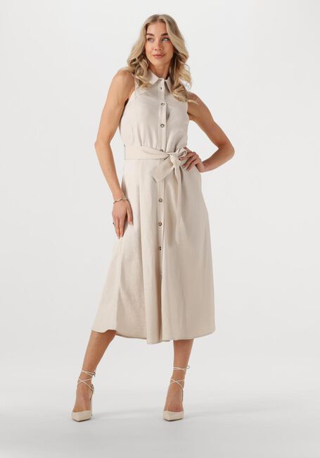 LIU JO Robe midi ABITO VISCOSA en beige - large