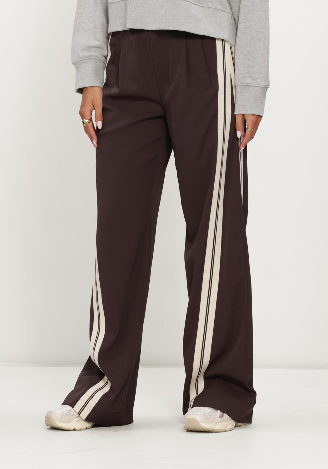 Bruine CO'COUTURE Broeken/jumpsuits ALINICC DOUBLE PANEL PANT - large