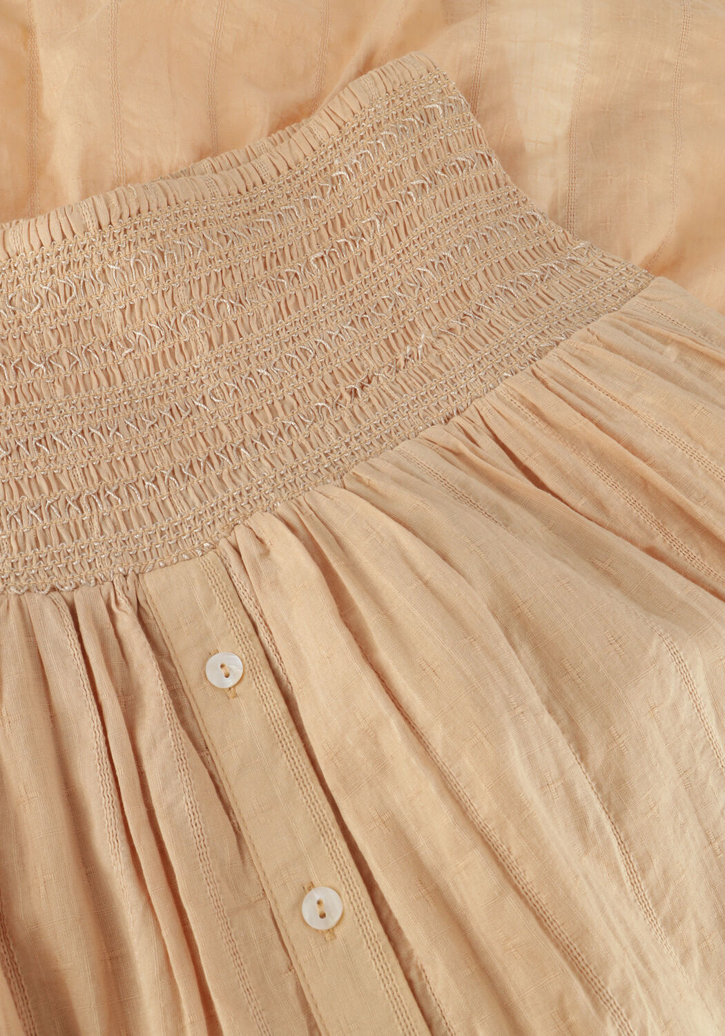 Zand RUBY TUESDAY Maxirok SALI LONG SKIRT WITH SMOCK WAISTBAND AND FULL PLACKET - large