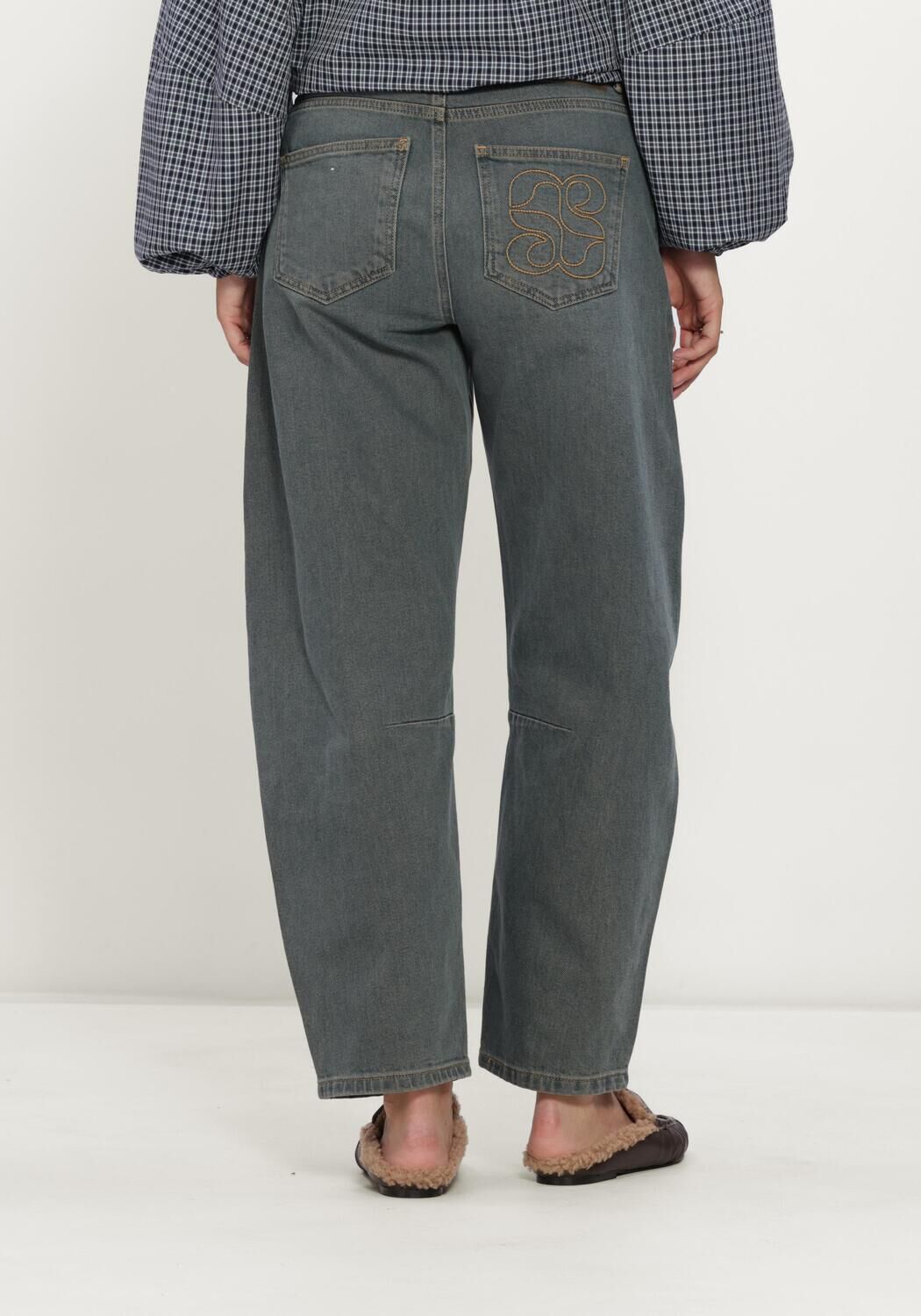 MY ESSENTIAL WARDROBE Wide jeans JEANS BARREL MWHOTTIE139 LIMITED Gris fonc&eacute; - large