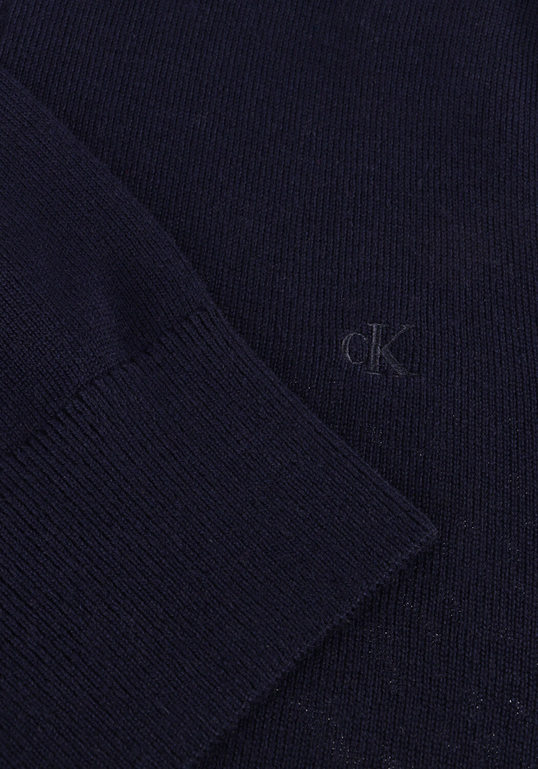 CALVIN KLEIN Pull LS 100% MERINO QZ 14GG Bleu fonc&eacute; - large