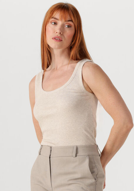 SELECTED FEMME Haut SLFANNA U-NECK TANK TOP en beige - large