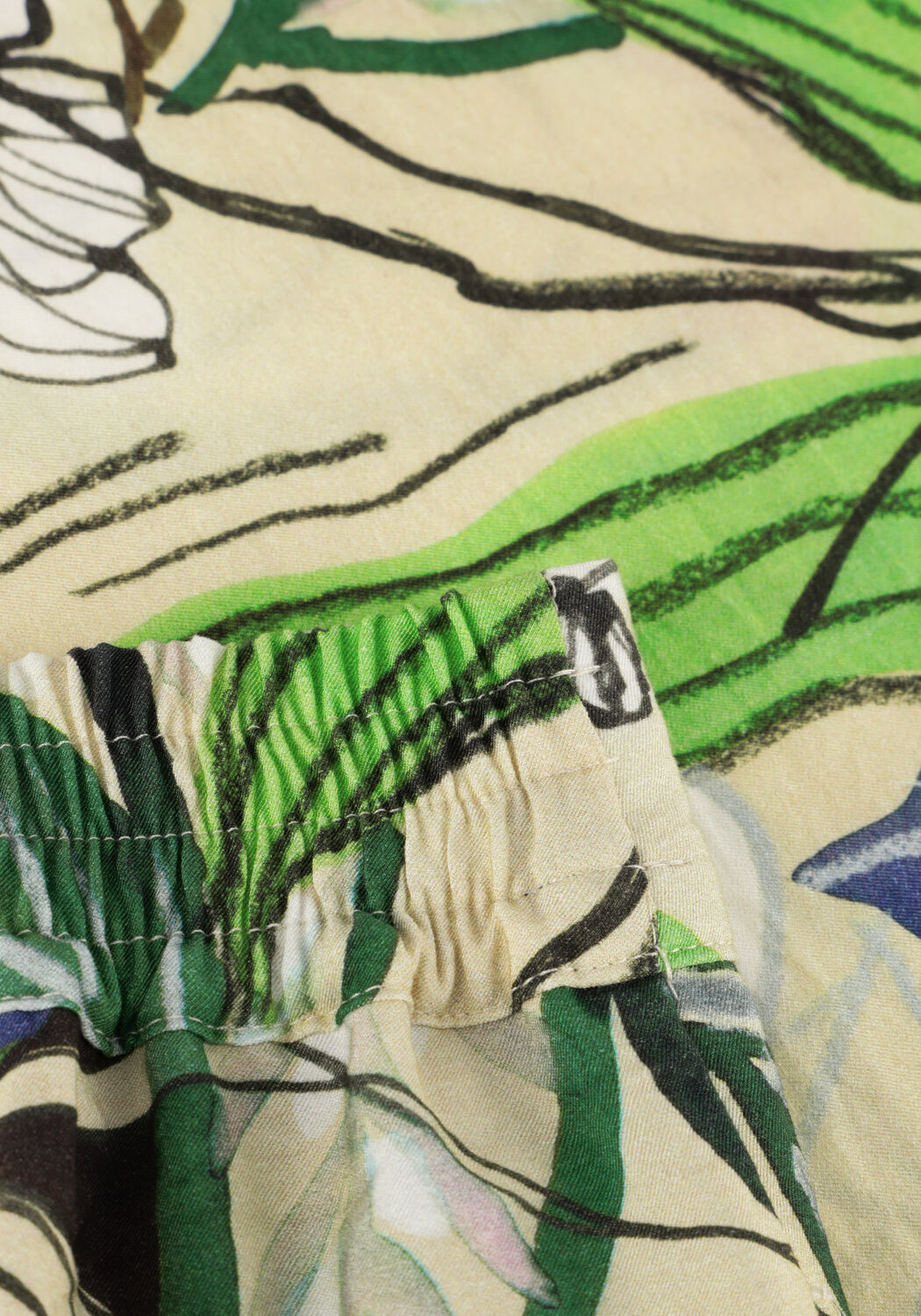 Zand JANSEN AMSTERDAM Wijde broek WB429 PRINTED LONG PANTS - large