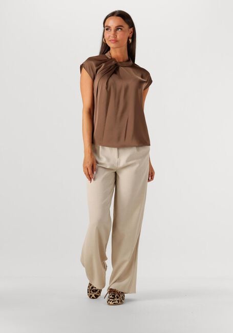 NEO NOIR FLEUR DRAPY SATIN BLOUSE Blouses en marron - large