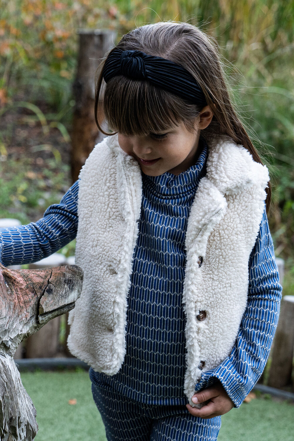 KOKO NOKO Col roul&eacute; Q52936 en bleu - large