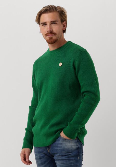 SCOTCH & SODA Pull RIB-KNIT WOOL-BLEND CREWNECK PULLOVER en vert - large