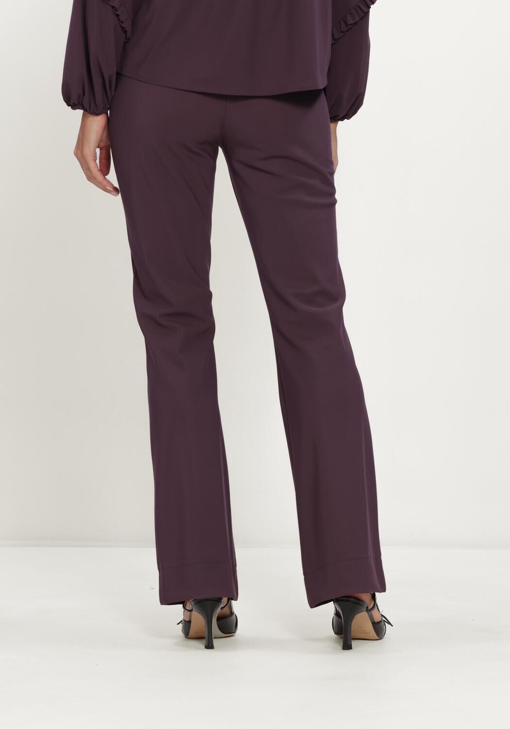 STUDIO ANNELOES Pantalon FLAIR BONDED TROUSERS en violet - large