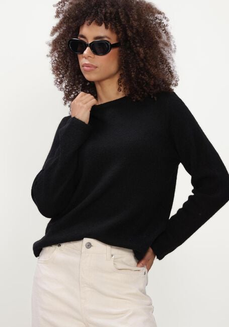 Zwarte SELECTED WOMEN Trui SLWLULU NEW LS KNIT O-NECK - large