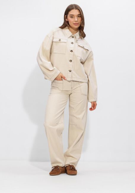 Gebroken wit ANOTHER LABEL Broeken/jumpsuits ALNAYOMI NATURAL DENIM PANTS - large