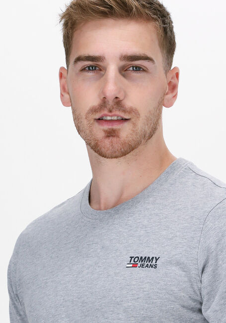 TOMMY JEANS T-shirt TJM REGULAR CORP LOGO C NECK Gris clair - large