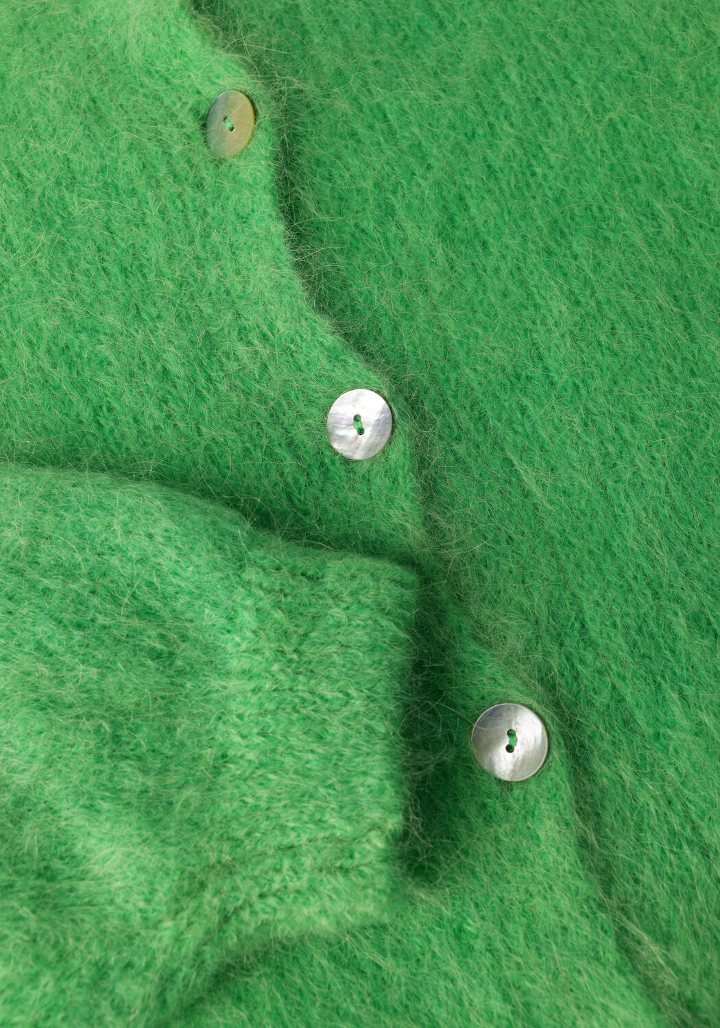 AMERICAN DREAMS Gilet SUSAN ALPACA CARDIGAN en vert - large