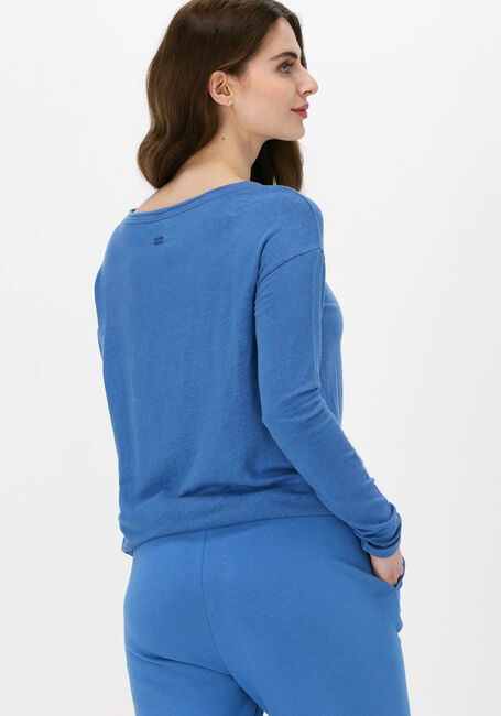 10DAYS LONGSLEEVE TEE LINEN Hauts & T-shirts en bleu - large