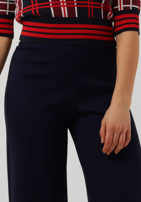 Donkerblauwe VANILIA Flared broek TUBE TROUSERS DOUBLE PUNTO - large