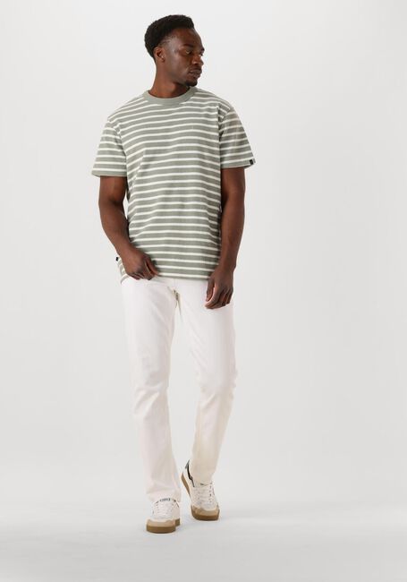 Groene BUTCHER OF BLUE T-shirt GASPARD LOOSE STRIPE TEE - large