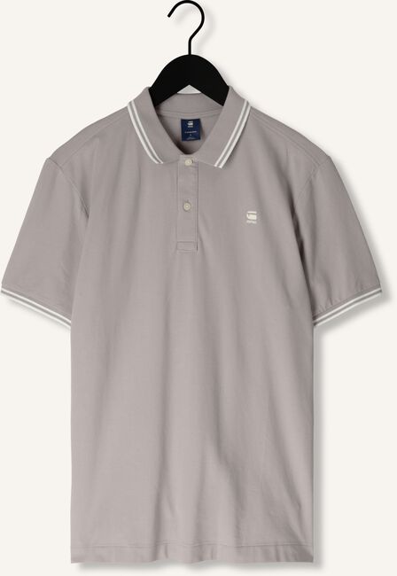 Lichtgrijze G-STAR RAW Polo DUNDA SLIM STRIPE POLO S/S Lichtgrijze G-STAR RAW Polo DUNDA SLIM STRIPE POLO S/S - large