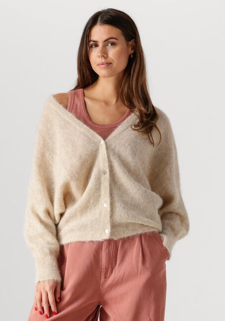 SUMMUM Gilet OVERSIZED CARDIGAN FEATHER LIGHT en beige - large
