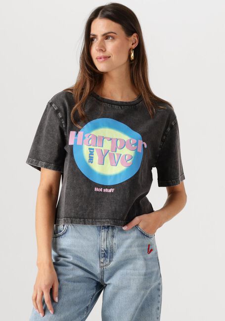 Zwarte HARPER & YVE T-shirt HOTSTUFF-SS CROPPED - large