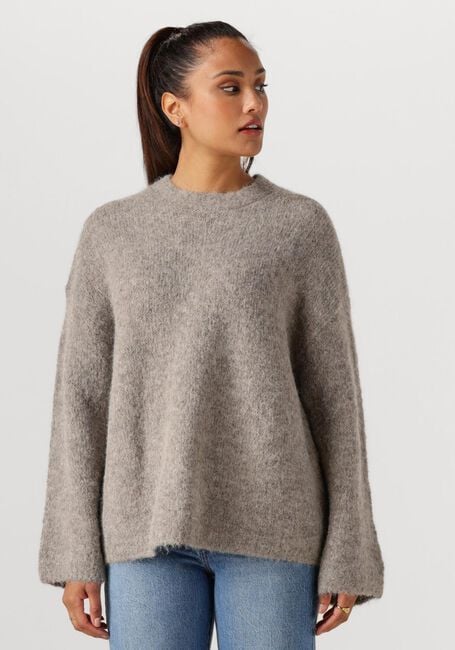 SELECTED WOMEN Pull SLFGABRIELLA LS KNIT NEW O-NECK en gris - large