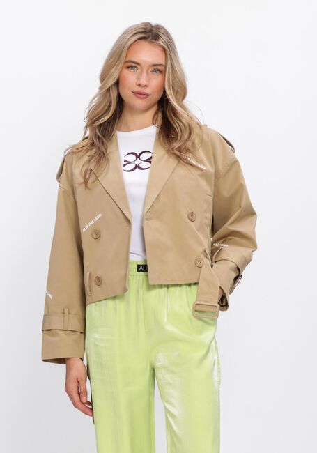 Camel ALIX THE LABEL Jassen LADIES WOVEN SHORT ALIX TRENCH COAT - large