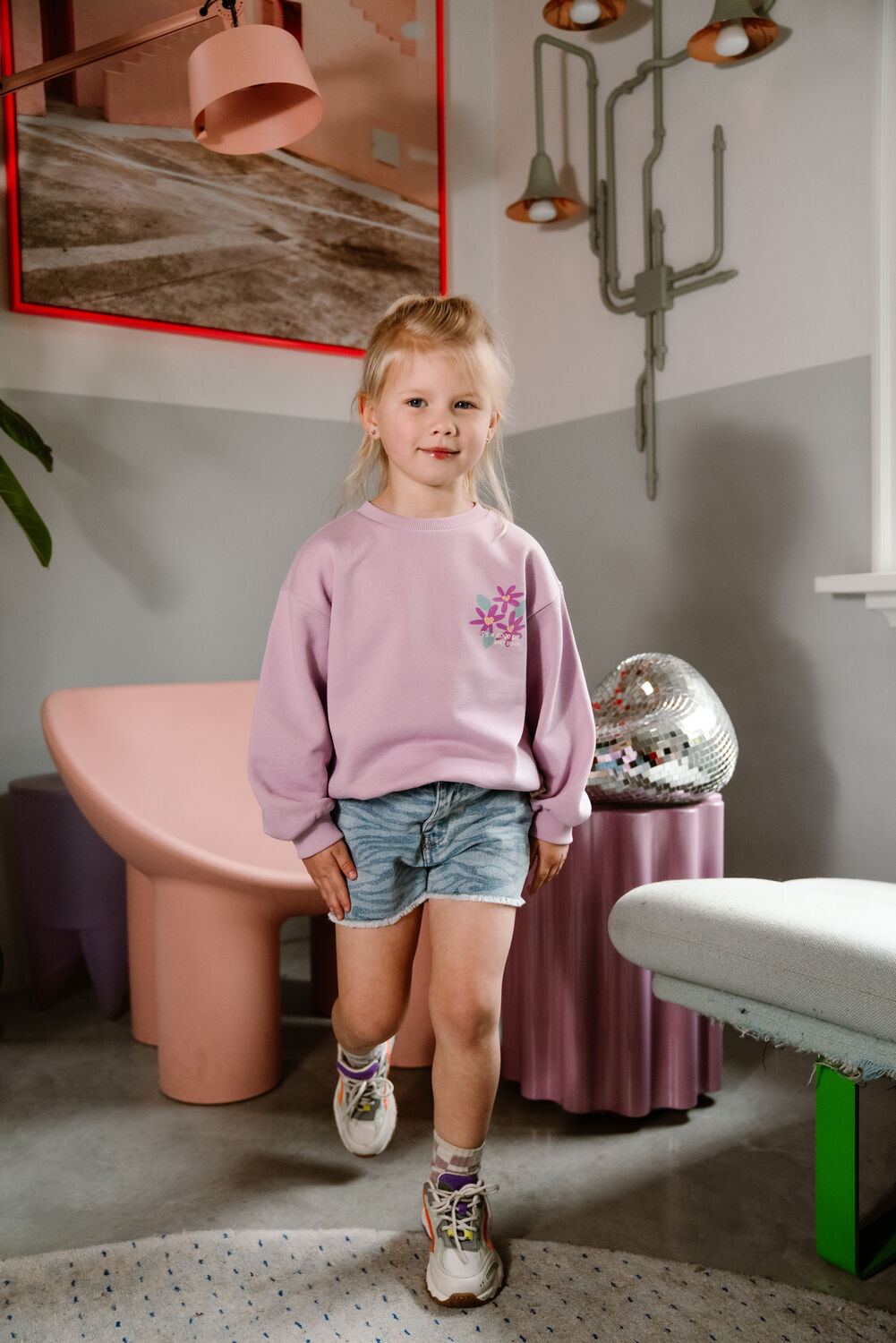 Lichtroze DAILY7 Sweater SWEATER FLOWER BACKPRINT - large