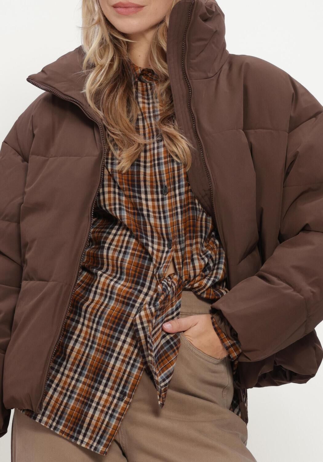 MSCH COPENHAGEN Veste matelass&eacute; MSCHREFRON JACKET en marron - large