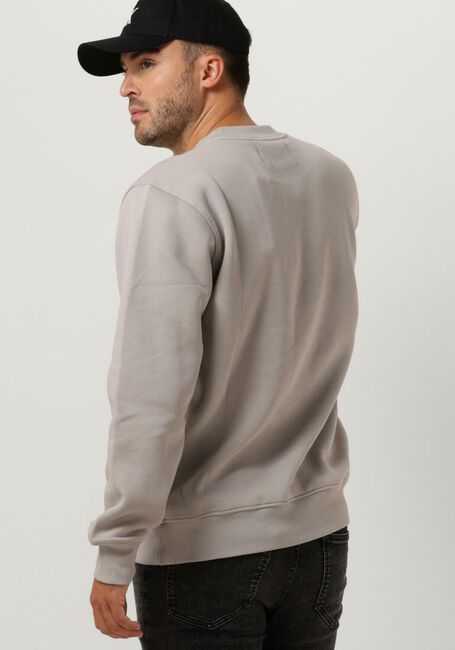 Grijze CALVIN KLEIN Trui MONOLOGO CREW NECK - large