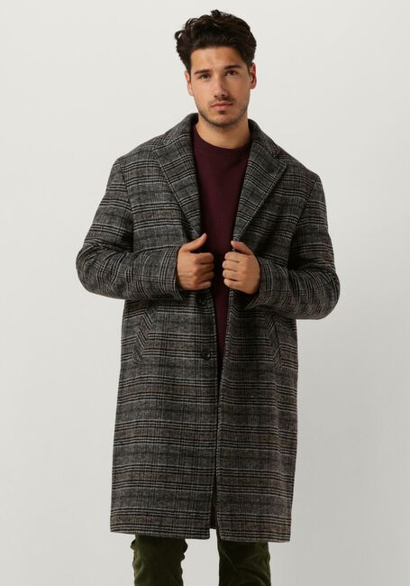 SCOTCH & SODA Manteau HAIRY BOUCLE OVERCOAT en gris - large