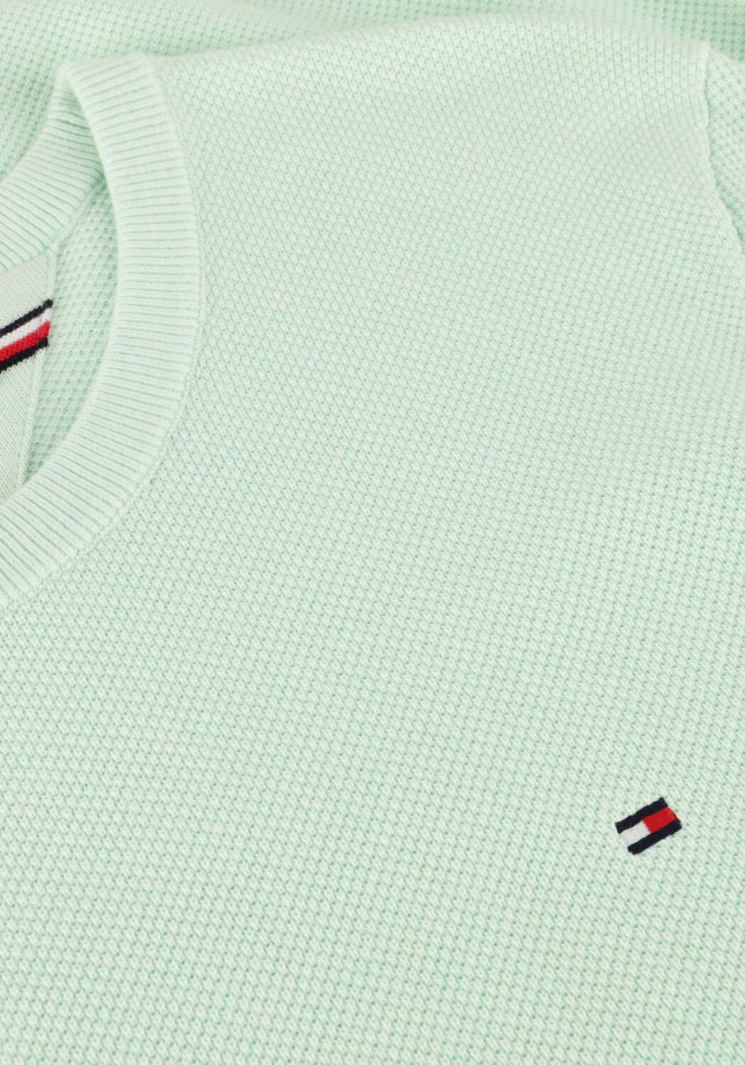 TOMMY HILFIGER Pull ESSENTIAL STRUCTURE CREW NECK Menthe - large