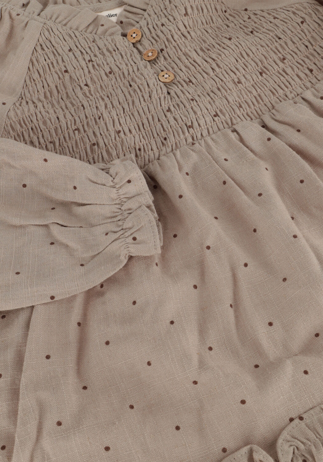 Beige LIL' ATELIER Mini jurk NMFNUNA LS DRESS LIL - large