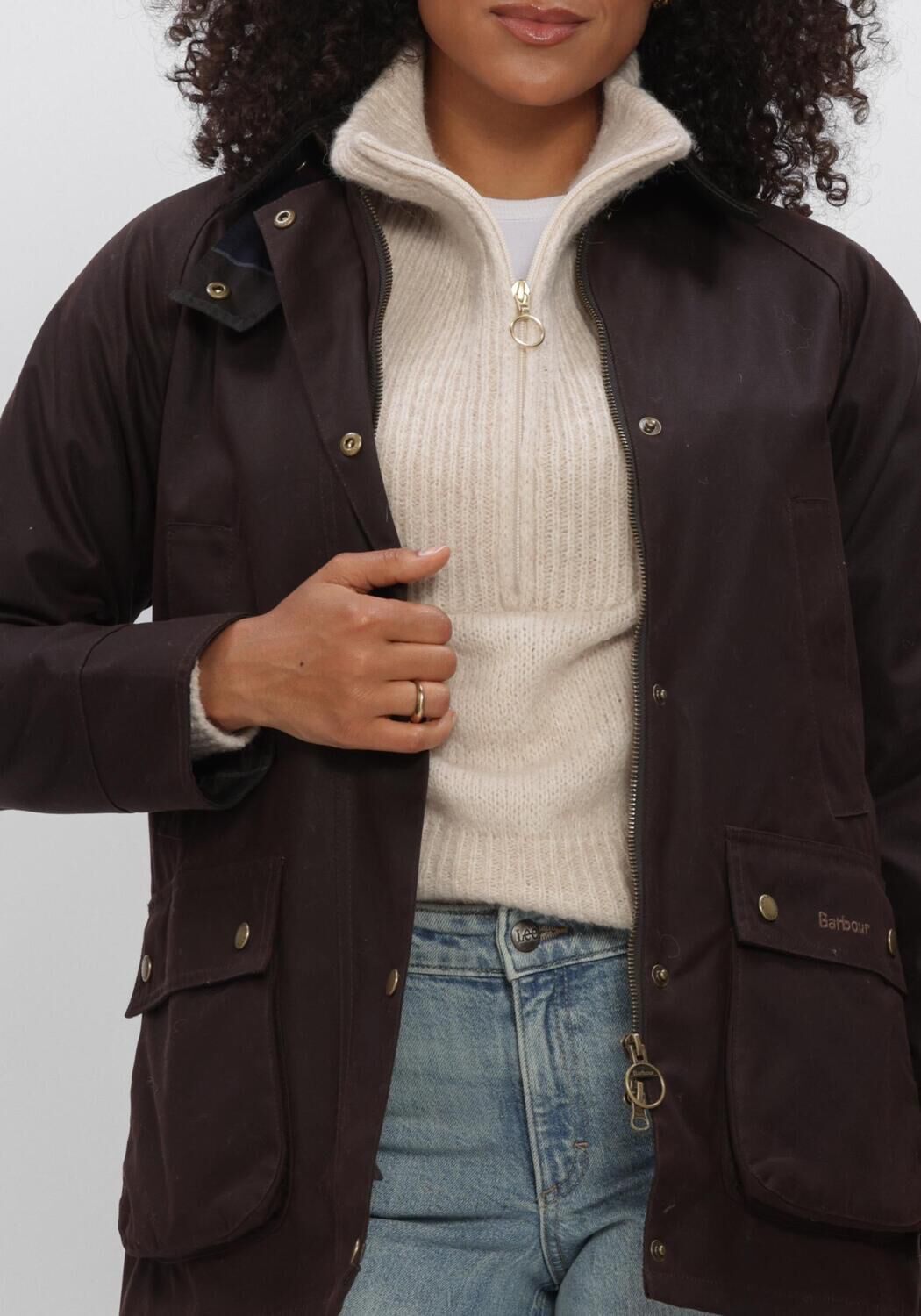 BARBOUR Jack ACORN WAX JACKET en marron - large