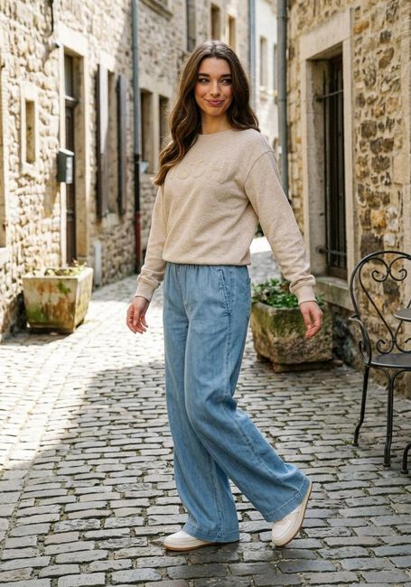 Blauwe MOSCOW Wijde broek 119-02-SAM - large