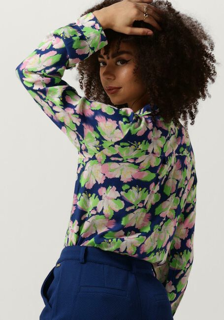 Blauwe POM AMSTERDAM  MILA LILIES BLUE BLOUSE - large