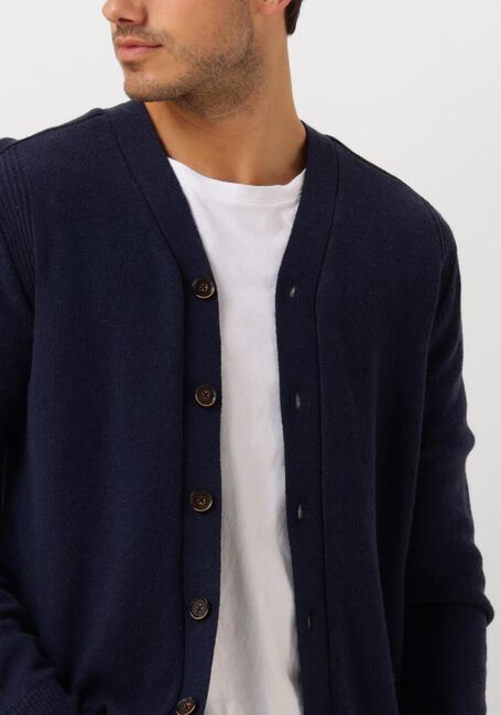ANERKJENDT Gilet AKSVEND LAMBSWOOL CARDIGAN Bleu foncé - large
