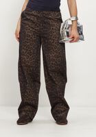 ALIX THE LABEL Barrel jeans LADIES WOVEN ANIMAL BARREL PANTS en noir