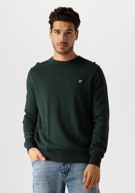 LYLE & SCOTT Pull COTTON MERINO CREW NECK JUMPER en vert - large