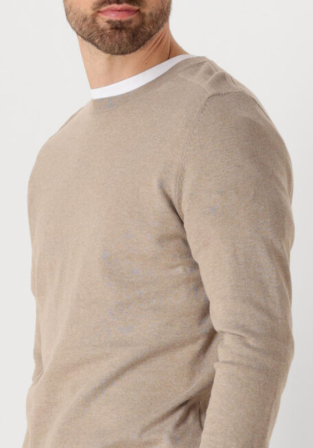 Beige SELECTED MEN Trui SLHBERG CREW NECK NOOS - large