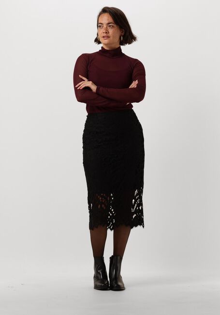 VANILIA Haut MESH COL SOLID en rouge - large